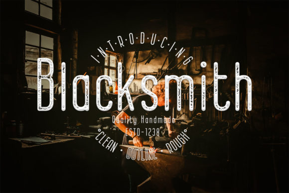 Blacksmith: A Display Font with Handcrafted Warmth for Makers