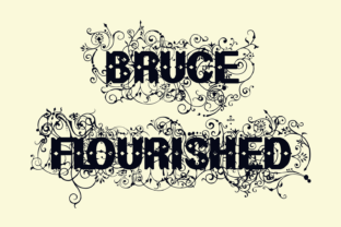 Bruce Flourished: A Distressed Display Font for Editorial Charm