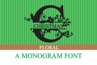 Christmas Floral Font: A Display Typeface for Craft Design