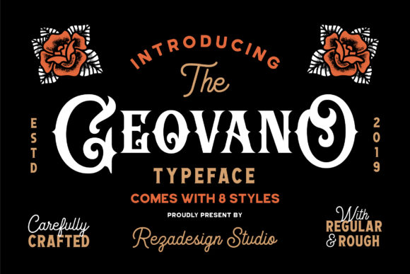Geovano: A Vintage Display Font for Handmade Products