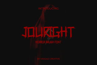 Jouright: A Spooky Brush Font for Memorable Branding
