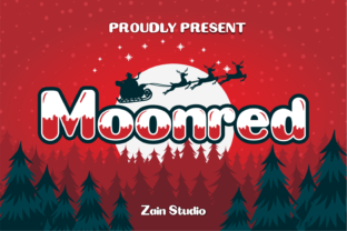Moonred: A Bold Display Font for Festive Branding