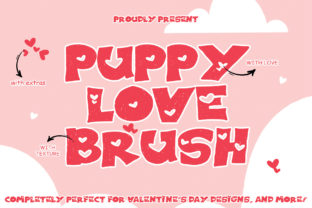 Puppy Love Brush Font: A Romantic Display Typeface