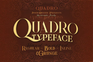 Quadro Family: A Vintage Grunge Display Font for Campaigns
