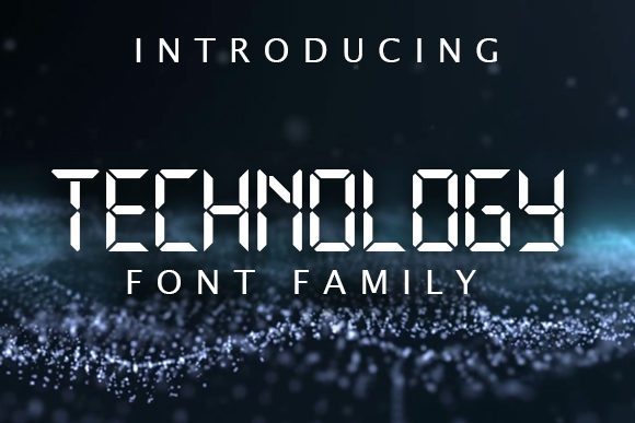 Technology Family: A Display Font with Digital Character